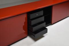 Giotto Stoppino Red lacquer credenza by Giotto Stoppino for Acerbis 1970s - 1939209