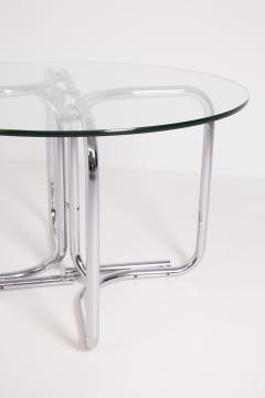 Giotto Stoppino Round table in steel and glass by Giotto Stoppino - 2053183