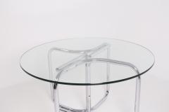 Giotto Stoppino Round table in steel and glass by Giotto Stoppino - 2053186