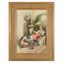 Giovanni Antonio Raggi Orientalist watercolour of a woman and her maid by Giovanni Antonio Raggi - 4397770