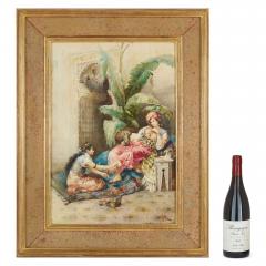 Giovanni Antonio Raggi Orientalist watercolour of a woman and her maid by Giovanni Antonio Raggi - 4397811