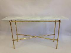 Giovanni Banci 2 Italian Modern Neoclassical Gilt Iron Consoles by Giovanni Banci for Hermes - 1830042