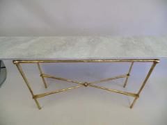 Giovanni Banci 2 Italian Modern Neoclassical Gilt Iron Consoles by Giovanni Banci for Hermes - 1830043