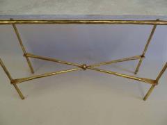 Giovanni Banci 2 Italian Modern Neoclassical Gilt Iron Consoles by Giovanni Banci for Hermes - 1830044