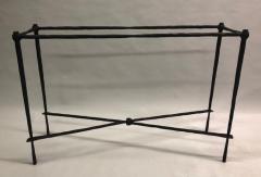 Giovanni Banci 2 Italian Modern Neoclassical Hammered Iron Consoles Giovanni Banci for Hermes - 2372070