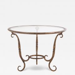 Giovanni Banci An Elegant Gilt Iron and Glass Top Table Possibly by Giovanni Banci C 1970  - 4378997