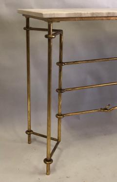 Giovanni Banci Italian Mid Century Modern Neoclassical Gilt Iron Console by Banci for Herm s - 2372059