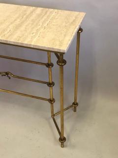 Giovanni Banci Italian Mid Century Modern Neoclassical Gilt Iron Console by Banci for Herm s - 2372083