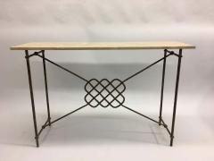 Giovanni Banci Italian Mid Century Modern Neoclassical Iron Console Sofa Table Giovanni Banci - 1770241