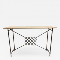 Giovanni Banci Italian Mid Century Modern Neoclassical Iron Console Sofa Table Giovanni Banci - 1772643