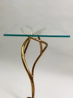 Giovanni Banci Italian Modern Craftsman Hand Hammered Gilt Iron Glass Console Giovanni Banci - 4112136