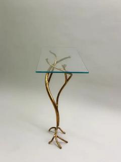 Giovanni Banci Italian Modern Craftsman Hand Hammered Gilt Iron Glass Console Giovanni Banci - 4112210