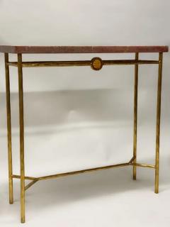 Giovanni Banci Italian Modern Neoclassic Gilt Iron Crystal Consoles Giovanni Banci Hermes - 4112216