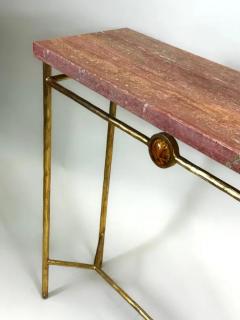 Giovanni Banci Italian Modern Neoclassic Gilt Iron Crystal Consoles Giovanni Banci Hermes - 4112223