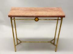 Giovanni Banci Italian Modern Neoclassic Gilt Iron Crystal Consoles Giovanni Banci Hermes - 4112297