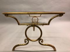 Giovanni Banci Italian Modern Neoclassical Gilt Iron Coffee Table by Giovanni Banci for Herm s - 2374825