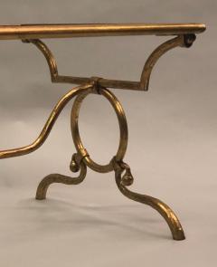 Giovanni Banci Italian Modern Neoclassical Gilt Iron Coffee Table by Giovanni Banci for Herm s - 2374832