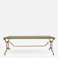 Giovanni Banci Italian Modern Neoclassical Gilt Iron Coffee Table by Giovanni Banci for Herm s - 2383199
