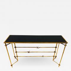 Giovanni Banci Italian Modern Neoclassical Gilt Iron Console by Giovanni Banci for Hermes - 1724879