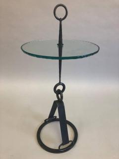 Giovanni Banci Pair of Italian Mid Century Modern Wrought Iron Side Tables by Giovanni Banci - 1707452