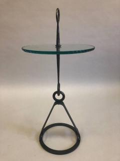Giovanni Banci Pair of Italian Mid Century Modern Wrought Iron Side Tables by Giovanni Banci - 1707454