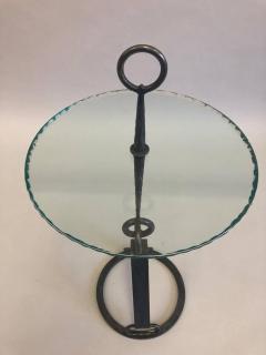 Giovanni Banci Pair of Italian Mid Century Modern Wrought Iron Side Tables by Giovanni Banci - 1707456