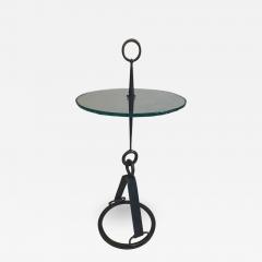 Giovanni Banci Pair of Italian Mid Century Modern Wrought Iron Side Tables by Giovanni Banci - 1711495