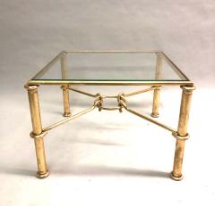 Giovanni Banci Pair of Modern Neoclassical Gilt Iron Side Tables or Coffee Table for Hermes - 1722730