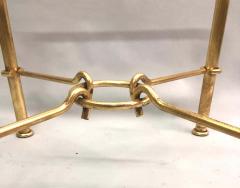 Giovanni Banci Pair of Modern Neoclassical Gilt Iron Side Tables or Coffee Table for Hermes - 1722742