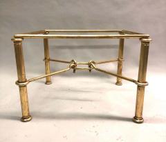 Giovanni Banci Pair of Modern Neoclassical Gilt Iron Side Tables or Coffee Table for Hermes - 1722743