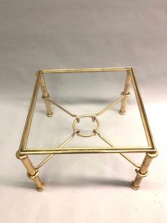 Giovanni Banci Pair of Modern Neoclassical Gilt Iron Side Tables or Coffee Table for Hermes - 2374803
