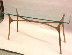 Giovanni Banci Unique Italian Midcentury Gilt Iron Console Sofa Table by Giovanni Banci - 1614143