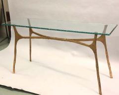 Giovanni Banci Unique Italian Midcentury Gilt Iron Console Sofa Table by Giovanni Banci - 1614144