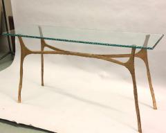 Giovanni Banci Unique Italian Midcentury Gilt Iron Console Sofa Table by Giovanni Banci - 2374891