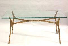 Giovanni Banci Unique Italian Midcentury Gilt Iron Console Sofa Table by Giovanni Banci - 2374894