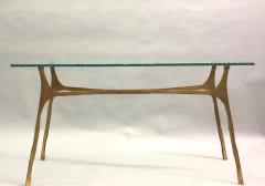 Giovanni Banci Unique Italian Midcentury Gilt Iron Console Sofa Table by Giovanni Banci - 2374895