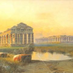 Giovanni Battista Italian Neo Classic Landscape of Roman Ruins - 4634739
