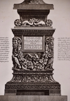 Giovanni Battista Piranesi A Framed 18th C Piranesi Etching of an Ancient Marble Vase from Hadrians Villa - 2678980
