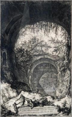 Giovanni Battista Piranesi Antique 18th C Piranesi Scenic Architectural Engraving Print - 1818815