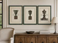 Giovanni Battista Piranesi Style Framed Antique Vase Engravings 1970s - 4741056