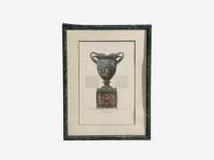 Giovanni Battista Piranesi Style Framed Antique Vase Engravings 1970s - 4741060