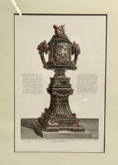 Giovanni Battista Piranesi Style Framed Antique Vase Engravings 1970s - 4741065