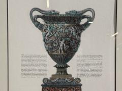Giovanni Battista Piranesi Style Framed Antique Vase Engravings 1970s - 4741066