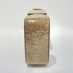 Giovanni Bertoncello 1960 Bertoncello Italian Vintage Ceramic Abstract Sculpture Beige Cubist Vase - 2174910