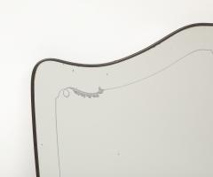 Giovanni Gariboldi Large Brass Etched Glass Mirror by Giovanni Gariboldi - 4270988