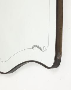Giovanni Gariboldi Large Brass Etched Glass Mirror by Giovanni Gariboldi - 4270994