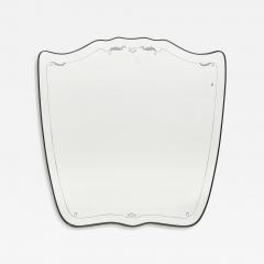 Giovanni Gariboldi Large Brass Etched Glass Mirror by Giovanni Gariboldi - 4277232