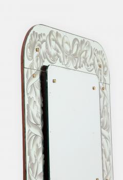 Giovanni Gariboldi Rare Etched Glass Mirror by Giovanni Gariboldi - 3296502