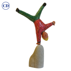 Giovanni Ginestroni Acrobat Sculpture Terra Cotta Figure by the Italian Artist Ginestroni - 329416