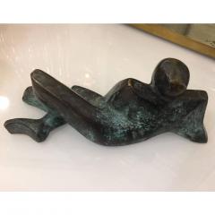 Giovanni Ginestroni Minimalist Italian Reclining Man Bronze Sculpture Limited Edition - 2196332